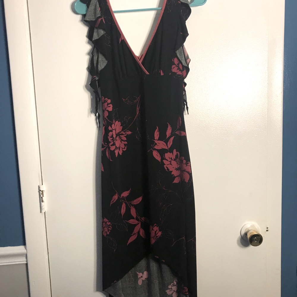 Black floral dress